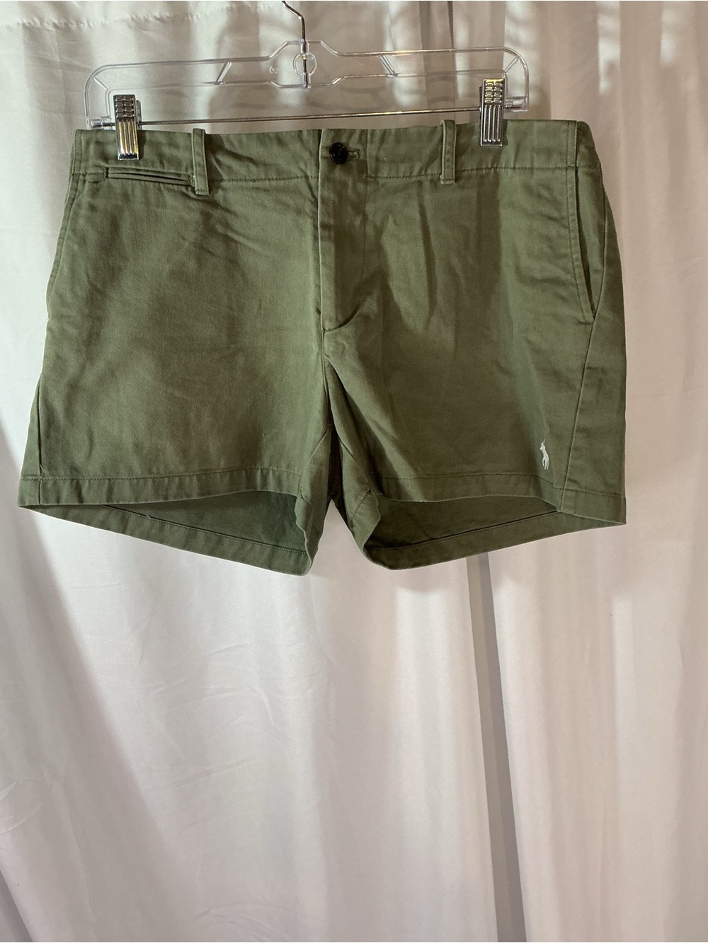 Polo Ralph Lauren Sport Shorts Womens 10 Green Chino Flat Front Casual Cotton